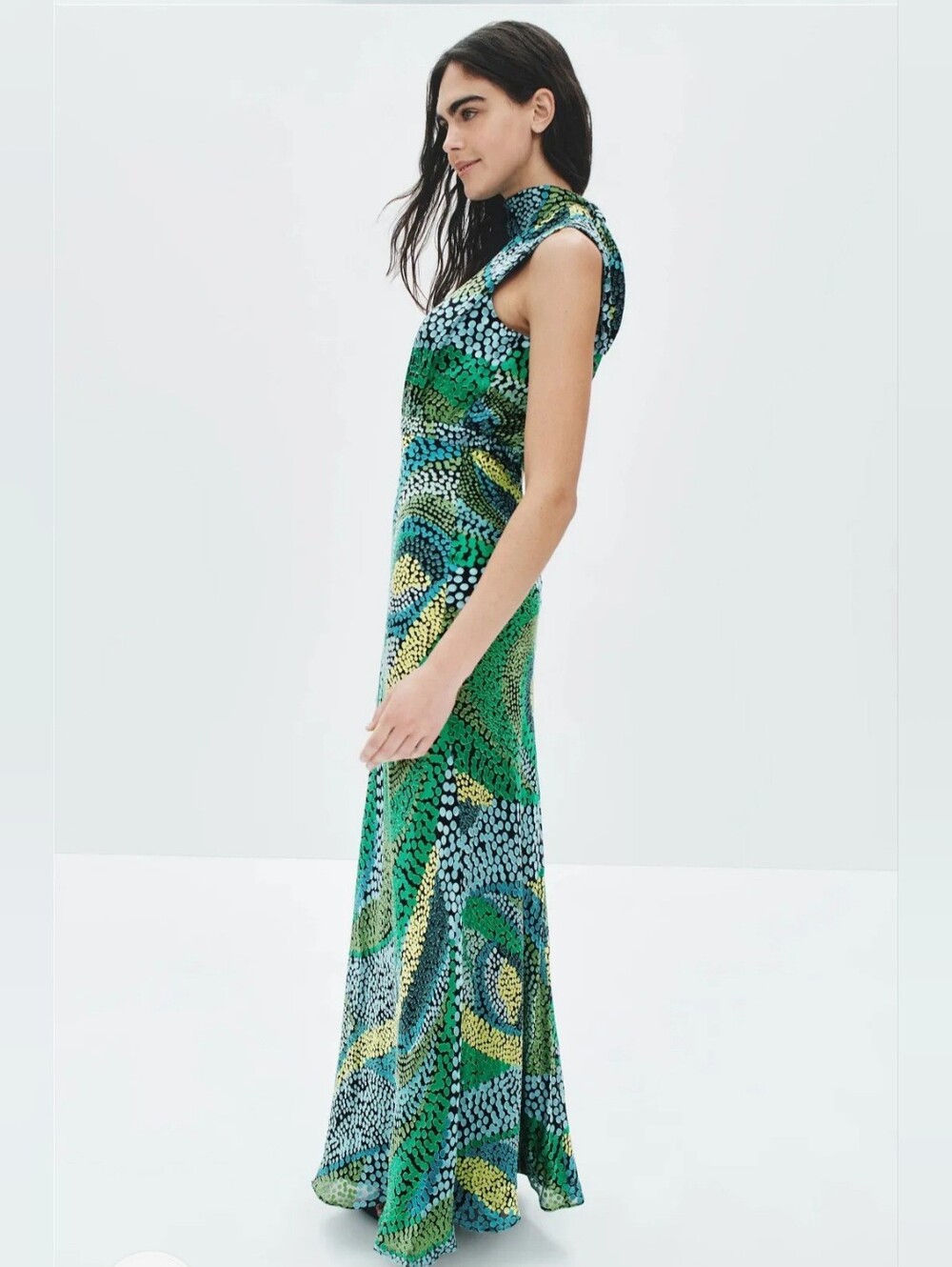 Saloni Fleur Dot Print Dress - Picture 2 of 13